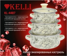 Набор эмалированной посуды - KL-4487